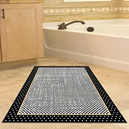 Dekoreko Kaymaz Taban Djt Banyo Halısı Trend Modern 604M