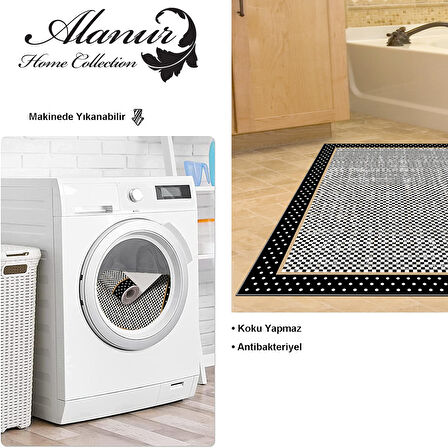 Dekoreko Kaymaz Taban Djt Banyo Halısı Trend Modern 604M