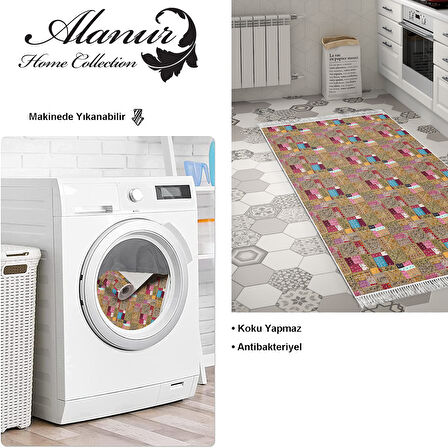 Dekoreko Kaymaz Taban Djt Mutfak Halısı Trend Saçaklı Modern 2155M