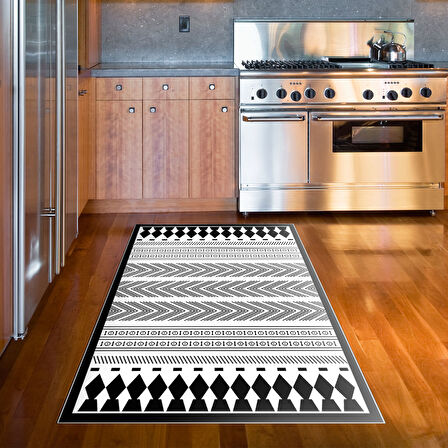 Dekoreko Kaymaz Taban Djt Mutfak Halısı Yıldız Deri İskandinav M1273