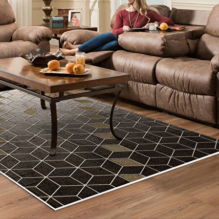 Dekoreko Kaymaz Taban Djt Salon Halısı Star Pamuk Modern 719