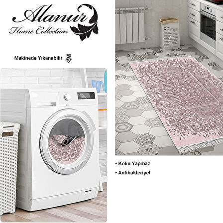 Dekoreko Kaymaz Taban Djt Mutfak Halısı Star Pamuk Saçaklı Modern 1488