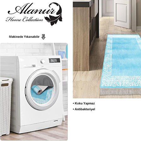 Dekoreko Kaymaz Taban Djt Mutfak Halısı Trend Saçaklı Modern 1460