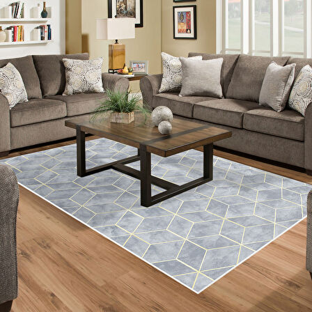 Dekoreko Kaymaz Taban Djt Salon Halısı Star Pamuk Modern 627M