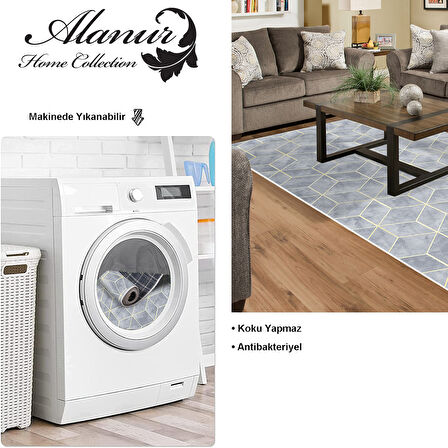 Dekoreko Kaymaz Taban Djt Salon Halısı Star Pamuk Modern 627M