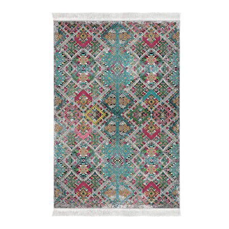 Dekoreko Kaymaz Taban Djt Banyo Halısı Star Pamuk Saçaklı İskandinav F5009