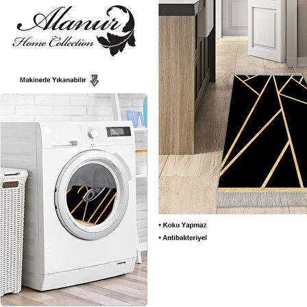 Dekoreko Kaymaz Taban Djt Mutfak Halısı Star Pamuk Saçaklı Modern 686M