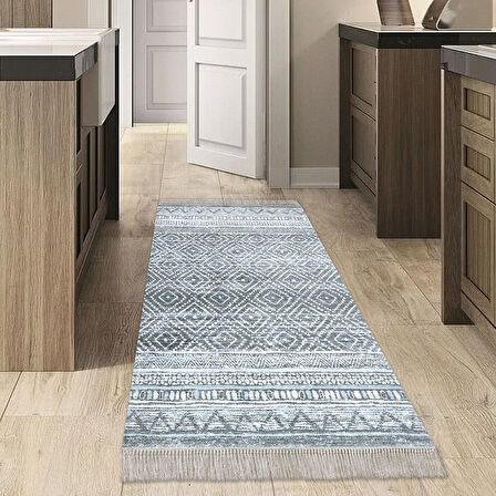 Dekoreko Kaymaz Taban Djt Mutfak Halısı Trend Saçaklı İskandinav F5087