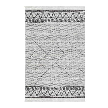 Dekoreko Kaymaz Taban Djt Salon Halısı Star Pamuk Saçaklı İskandinav F5081