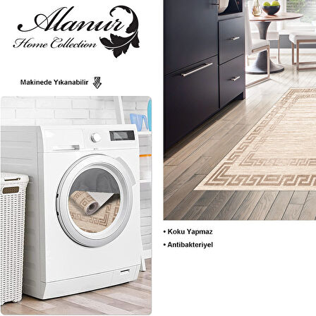 Dekoreko Kaymaz Taban Djt Mutfak Halısı Trend Modern F5036