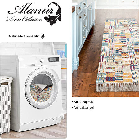 Dekoreko Kaymaz Taban Djt Mutfak Halısı Trend Saçaklı Modern 1937