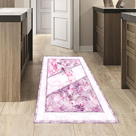 Dekoreko Kaymaz Taban Djt Mutfak Halısı Yıldız Deri Modern 729