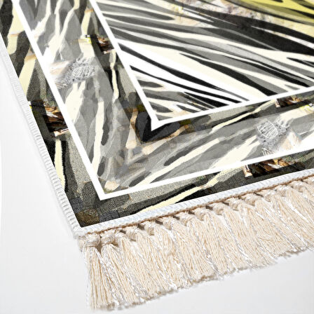 Dekoreko Kaymaz Taban Djt Banyo Halısı Trend Saçaklı Modern 728