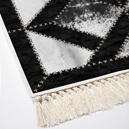 Dekoreko Kaymaz Taban Djt Salon Halısı Trend Saçaklı Modern 722