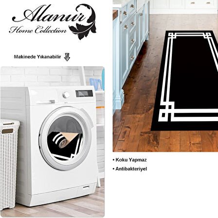 Dekoreko Kaymaz Taban Djt Mutfak Halısı Yıldız Deri Modern 1669