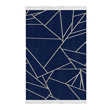 Dekoreko Kaymaz Taban Djt Salon Halısı Yıldız Deri Saçaklı Modern 717