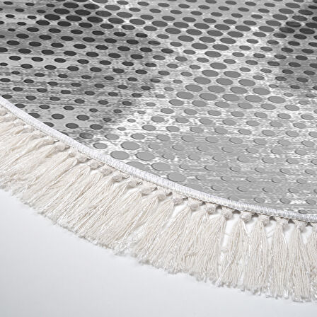 Dekoreko Kaymaz Taban Djt Mutfak Halısı Trend Saçaklı Oval İskandinav F5131