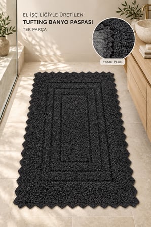 Alanur Bodrum Tufting Cotton Pamuklu El Işi Örgülü Paspas 110 (70 x 120 cm)