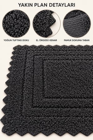 Alanur Bodrum Tufting Cotton Pamuklu El Işi Örgülü Paspas 110 (70 x 120 cm)
