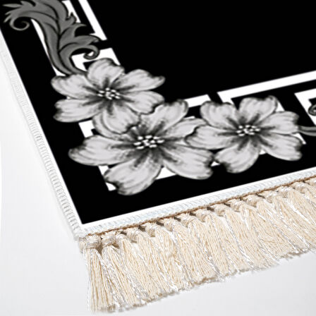 Dekoreko Kaymaz Taban Djt Mutfak Halısı Yıldız Deri Saçaklı Modern Kt494