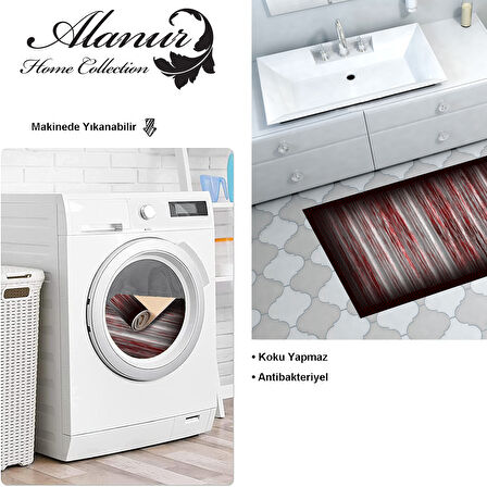 Dekoreko Kaymaz Taban Djt Banyo Halısı Yıldız Deri Modern 1693