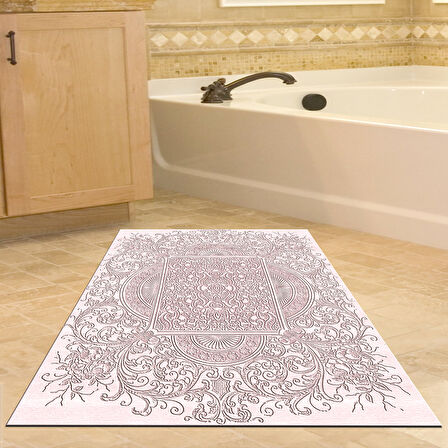 Dekoreko Kaymaz Taban Djt Banyo Halısı Trend Modern 1488