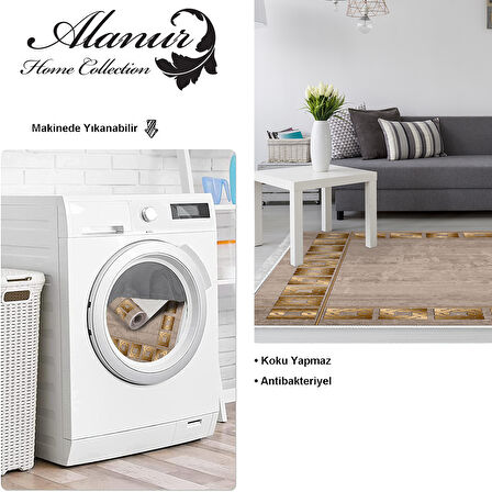 Dekoreko Kaymaz Taban Djt Salon Halısı Trend Saçaklı Modern 691M