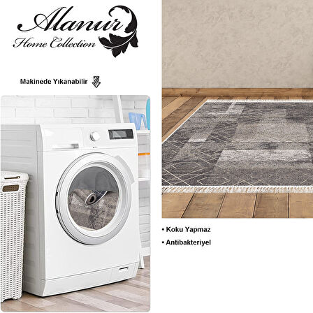 Dekoreko Kaymaz Taban Djt Salon Halısı Star Pamuk Saçaklı İskandinav F5132