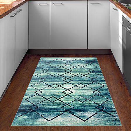 Dekoreko Kaymaz Taban Djt Mutfak Halısı Trend Modern M5006