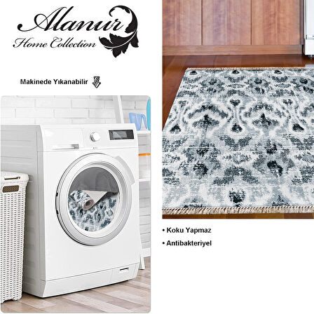 Dekoreko Kaymaz Taban Djt Mutfak Halısı Trend Saçaklı İskandinav F5136