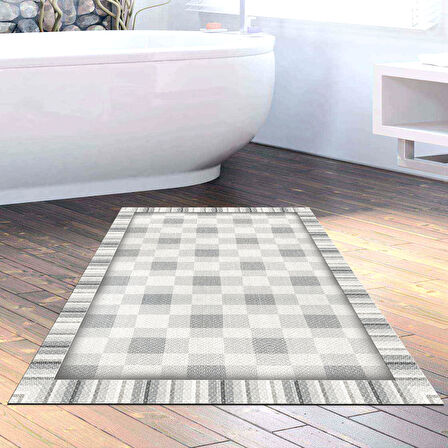 Dekoreko Kaymaz Taban Djt Banyo Halısı Yıldız Deri Modern 1913