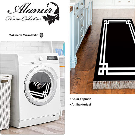 Dekoreko Kaymaz Taban Djt Mutfak Halısı Star Pamuk Saçaklı Modern 1669