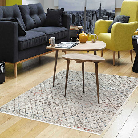 Dekoreko Kaymaz Taban Djt Salon Halısı Star Pamuk İskandinav F5079