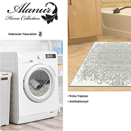 Dekoreko Kaymaz Taban Djt Banyo Halısı Star Pamuk Modern 1488