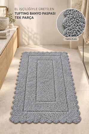 Alanur Bodrum Tufting Cotton Pamuklu El Işi Örgülü Paspas 110 (80 x 135 cm)