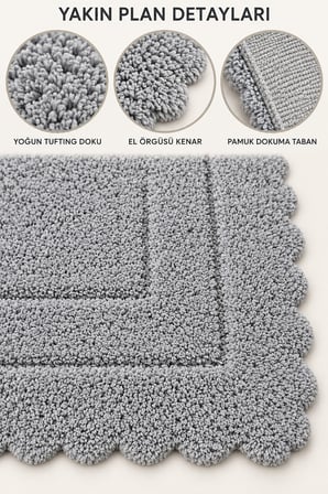 Alanur Bodrum Tufting Cotton Pamuklu El Işi Örgülü Paspas 110 (80 x 135 cm)