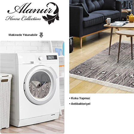 Dekoreko Kaymaz Taban Djt Salon Halısı Star Pamuk Saçaklı Modern 743