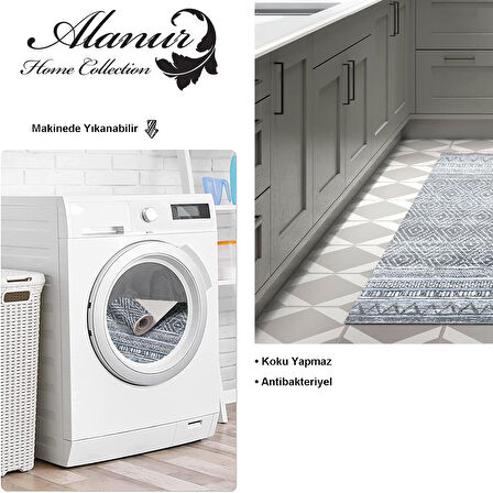 Dekoreko Kaymaz Taban Djt Mutfak Halısı Trend İskandinav F5087