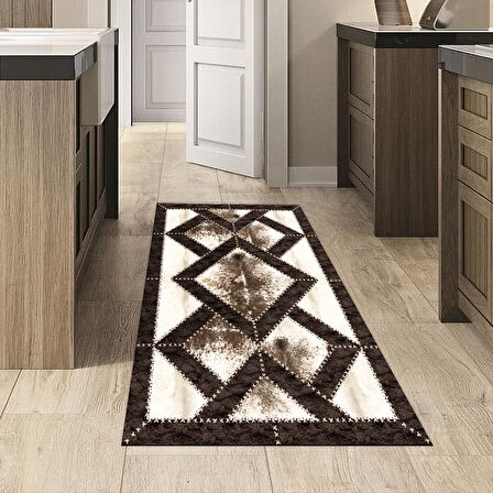 Dekoreko Kaymaz Taban Djt Mutfak Halısı Yıldız Deri Modern 722