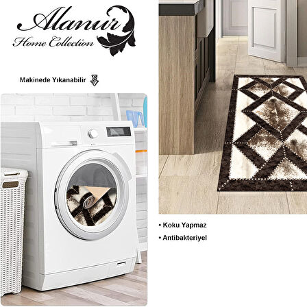 Dekoreko Kaymaz Taban Djt Mutfak Halısı Yıldız Deri Modern 722