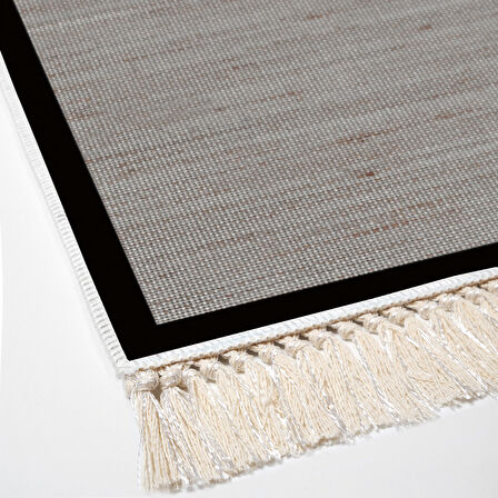 Alanur Home Kaymaz Taban Djt Banyo Mutfak Salon Halı  Trend Saçaklı Dokuma Desen E5001