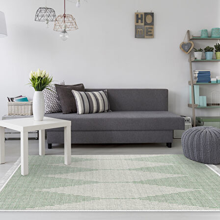 Dekoreko Kaymaz Taban Djt Salon Halısı Trend Saçaklı İskandinav F5085