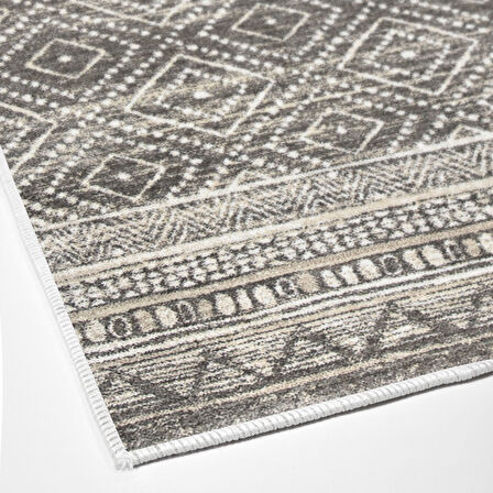 Dekoreko Kaymaz Taban Djt Mutfak Halısı Yıldız Deri İskandinav F5087