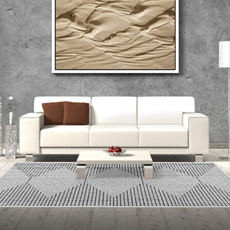 Dekoreko Kaymaz Taban Djt Salon Halısı Yıldız Deri İskandinav F5085