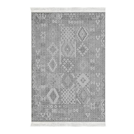 Dekoreko Kaymaz Taban Djt Mutfak Halısı Star Pamuk Saçaklı İskandinav F5137