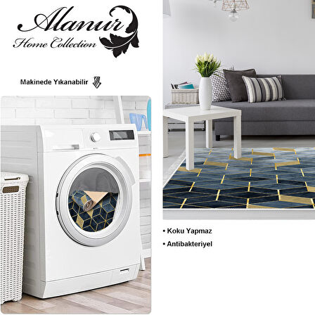 Dekoreko Kaymaz Taban Djt Salon Halısı Yıldız Deri Saçaklı İskandinav 2146M