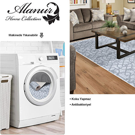 Dekoreko Kaymaz Taban Djt Salon Halısı Trend Saçaklı Modern 757