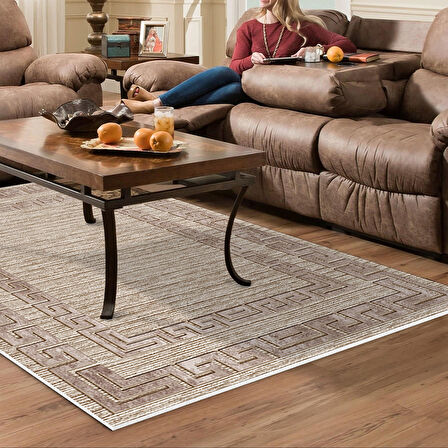 Dekoreko Kaymaz Taban Djt Salon Halısı Star Pamuk Modern F5036