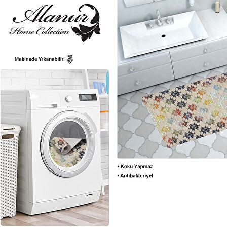 Dekoreko Kaymaz Taban Djt Banyo Halısı Trend Modern 763