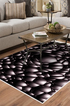 Kaymaz Dijital Mutfak & Salon Halı Trend Geometrik E5009